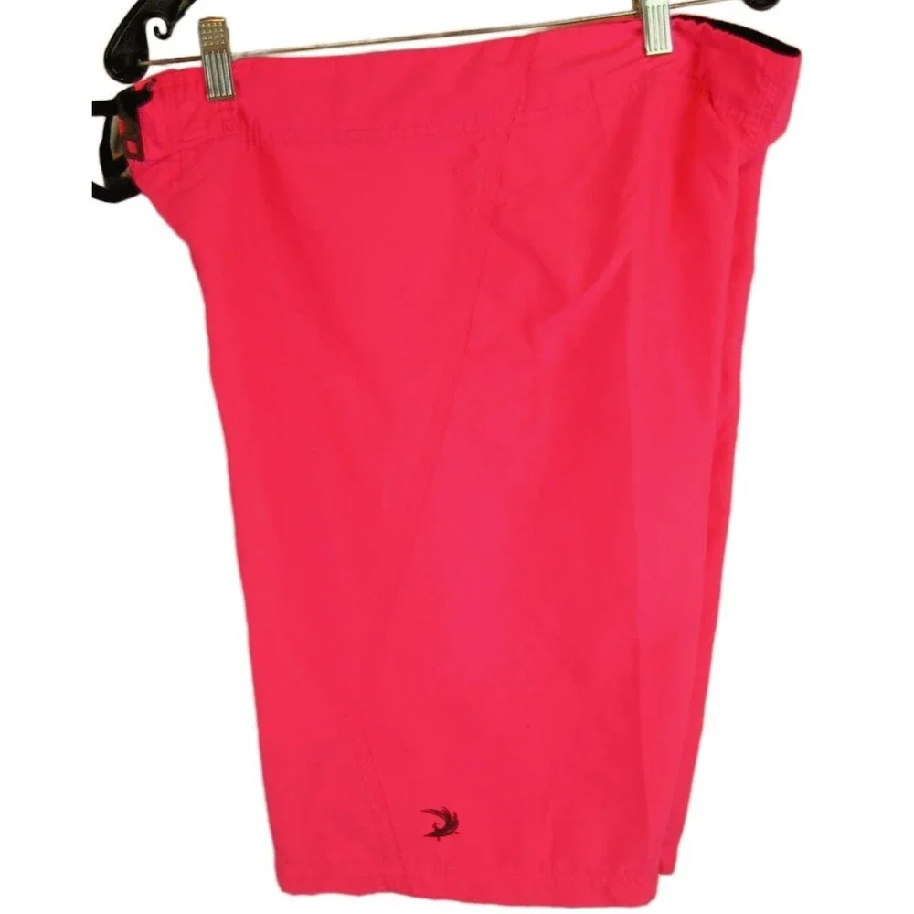 Mens Pacific Surf Neon Pink Unlined Board Shorts sz Lx10